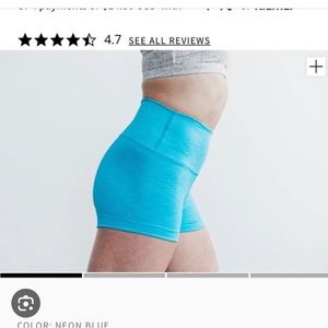 Nobull Neon Blue Shorts 2” Med